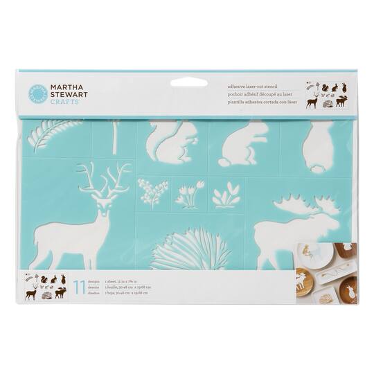find the martha stewart crafts adhesive laser cut stencil woodland animals at michaels